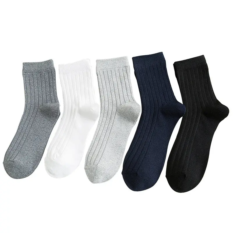 1 пара/лот новые носки осень зима мужские однотонные хлопковые домашние с