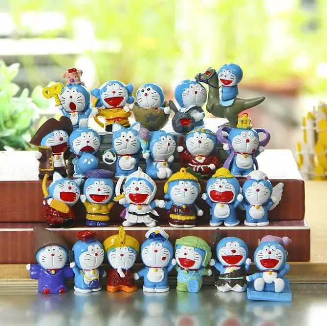 3-4.5 см с рисунком Аниме Симпатичные Doraemon Мини Смолы Рисунок Модель игрушки куклы 6
