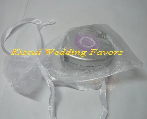 (10 шт./лот) Свадебная мерная лента брелок свадебные подарки в сумке из органзы для