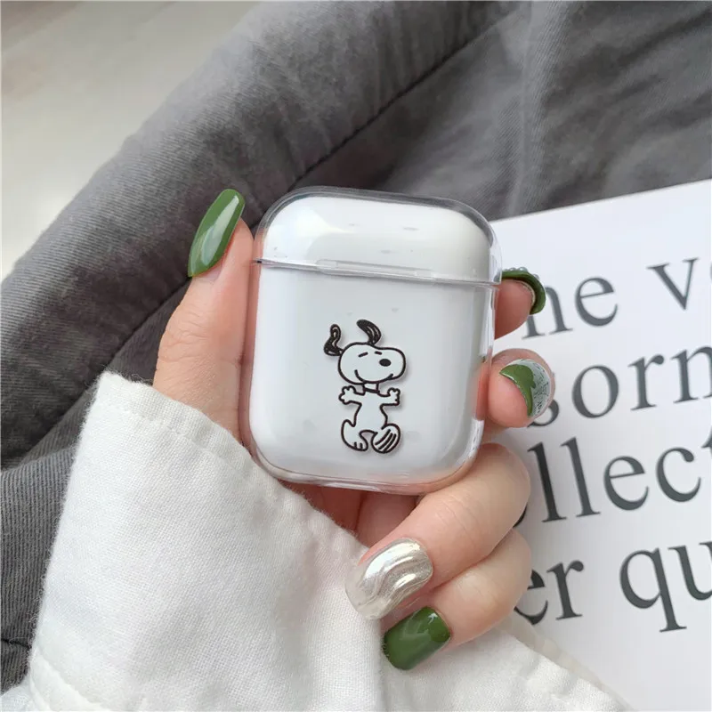 A1 Прозрачный чехол с рисунком Микки и Минни для airpods, Bluetooth, беспроводная гарнитура, набор для airpods 1/2, милый Жесткий Чехол для зарядки - Цвет: A1