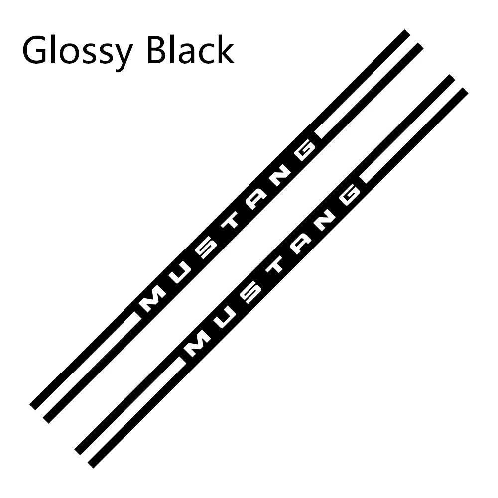 Glossy Black Наклейки для спортивных автомобилей стильные Авто длинные штаны с полосками, наклейки виниловая пленка для укладки Тюнинг автомобиля для Ford Mustang автомобили аксессуары - Название цвета: Glossy Black