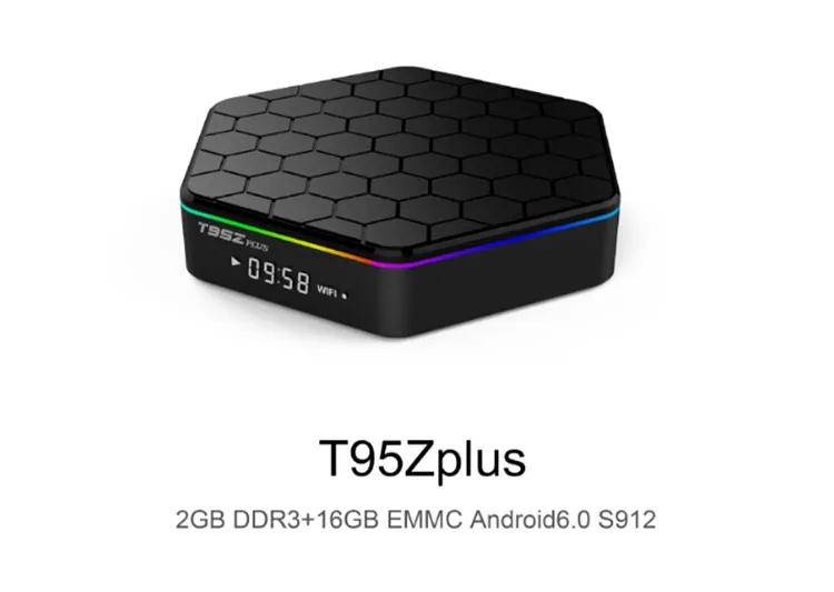 OKKOCCI T95Z ПЛЮС Android TV Box Amlogic S912 Окта основные 2 ГБ 16 6.0 Smart 2.4 Г/5 ГГц Wi Fi Bluetooth Коди IPTV