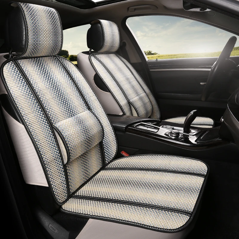 Linen Fabric Car Seat Cover Summer breathable seat cushion For VolksWagen Toyota Polo Chevrolet KIA BYD | Автомобили и мотоциклы