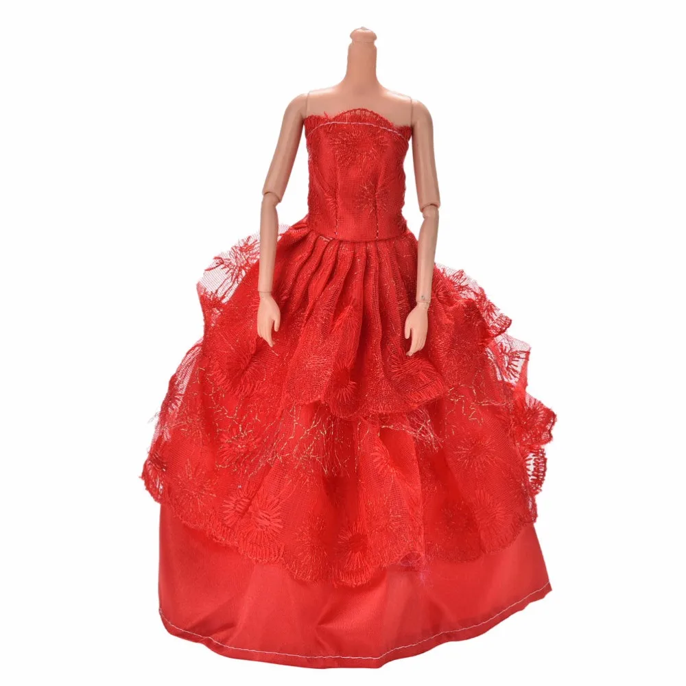 One Piece High Quality Fashion Handmade Clothes Multi Layers Styles Wedding Dresses Grows Outfit for Doll Dress Girls | Игрушки и хобби