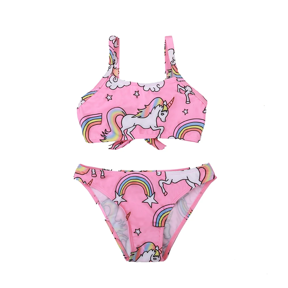 

2020 New Baby Girl's Swimsuit Kid's Bikini Swimwear Children UnicornTwo-Pieces Pretty Two-Pieces Swimsuit for Girl Beachwear