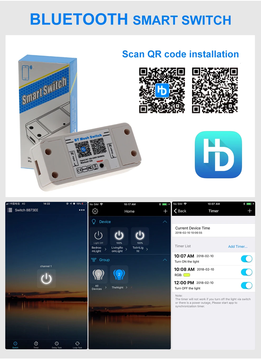 Wifi умный переключатель DIY Беспроводной Bluetooth пульт дистанционного управления интеллектуальное реле для домашней автоматизации модуль управления работа с приложением для смартфона
