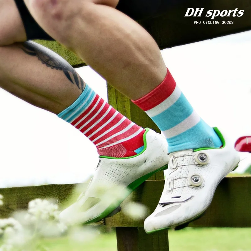 Фото DH SPORTS профессиональные велосипедные носки лучшие в стиле фанк дышащие впитывающие влагу дорожные велосипедные спортивные компрессионные носки для бега горячая распродажа №4