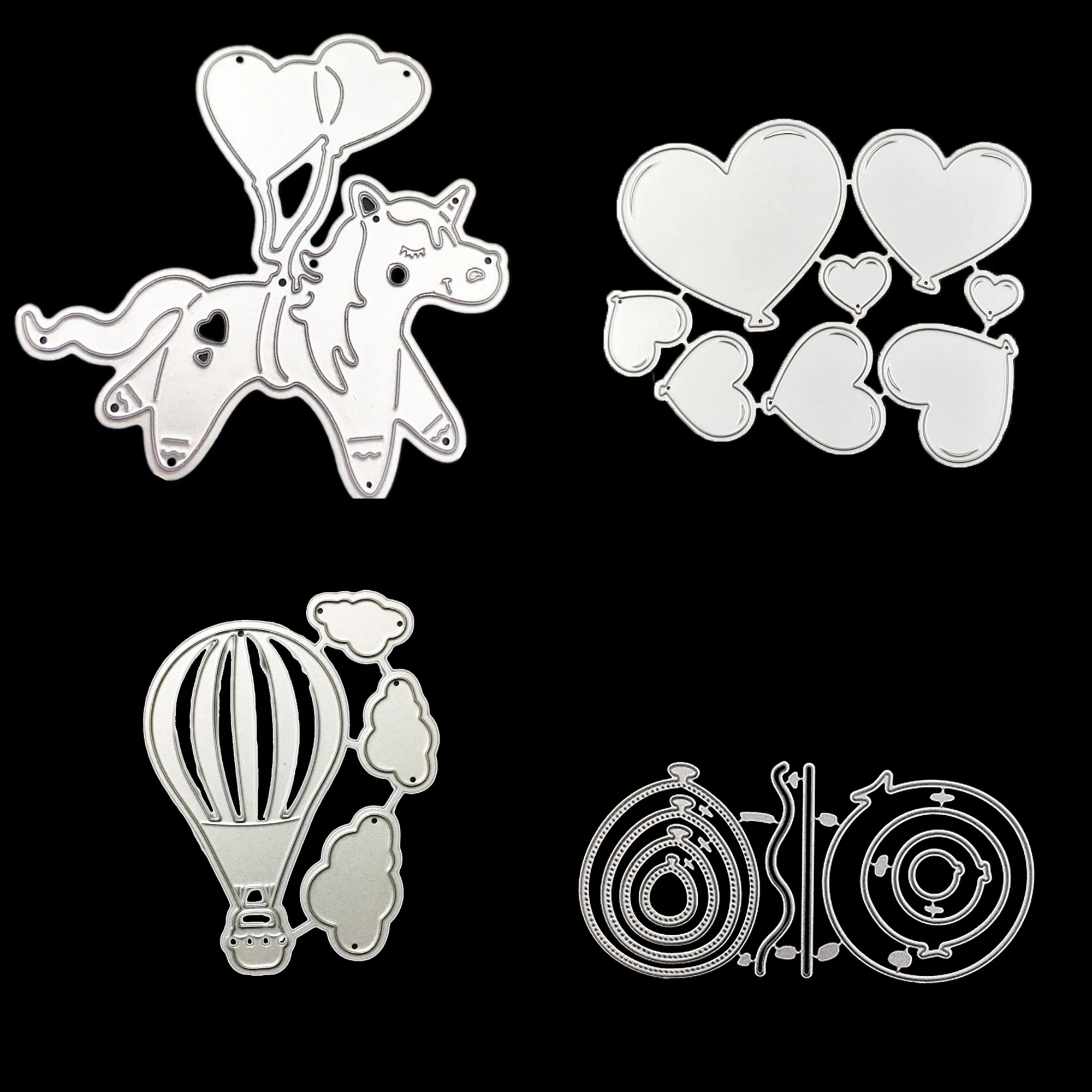 Love Balloon металлические режущие штампы дизайн сердца скрапбукинг тиснение