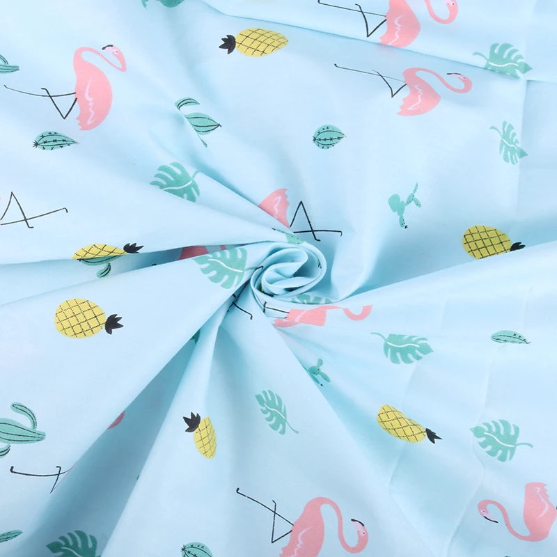 Nanchuang 4 шт./лот Фламинго печати Хлопок Twill Ткань Лоскутная Ткань для DIY Швейные и стежки сумки материал для скрапбукинга 20x25 см