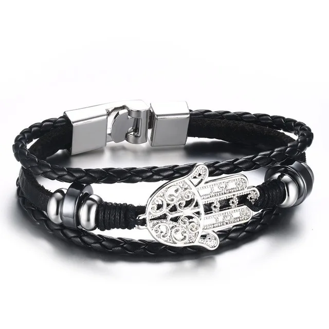 Lateefah модный винтажный mannen кожаный браслет Speelkaarten Raja Vegas Шарм многослойный Gevlochten Vrouwen Pulseira Masculina - Окраска металла: F
