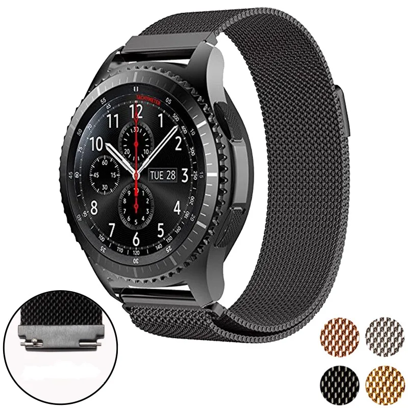 Ремешок для часов 20 мм 22 Миланская петля Samsung Gear S3 S2 классический/S3 Frontier магнитная