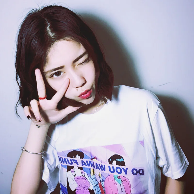 Футболка Ulzzang Bf Style для подружек милая Свободная рубашка в японском стиле