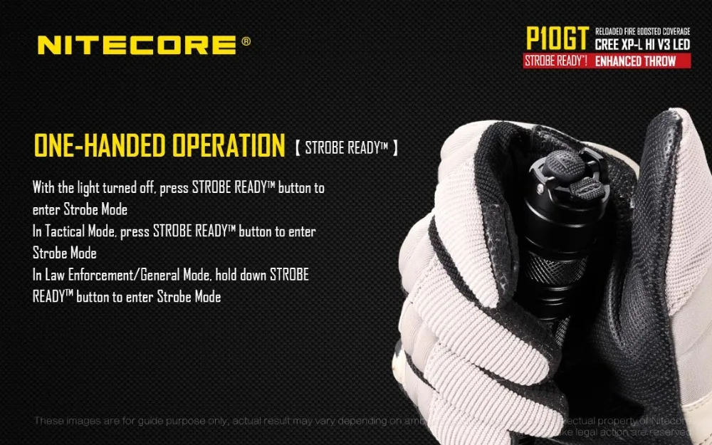 Nitecore p10gt Открытый фонарик CREE XP-l Hi V3 светодиодный Макс. 900 люмен луч бросать 286 м тактический фонарь+ аккумулятор+ зарядное устройство