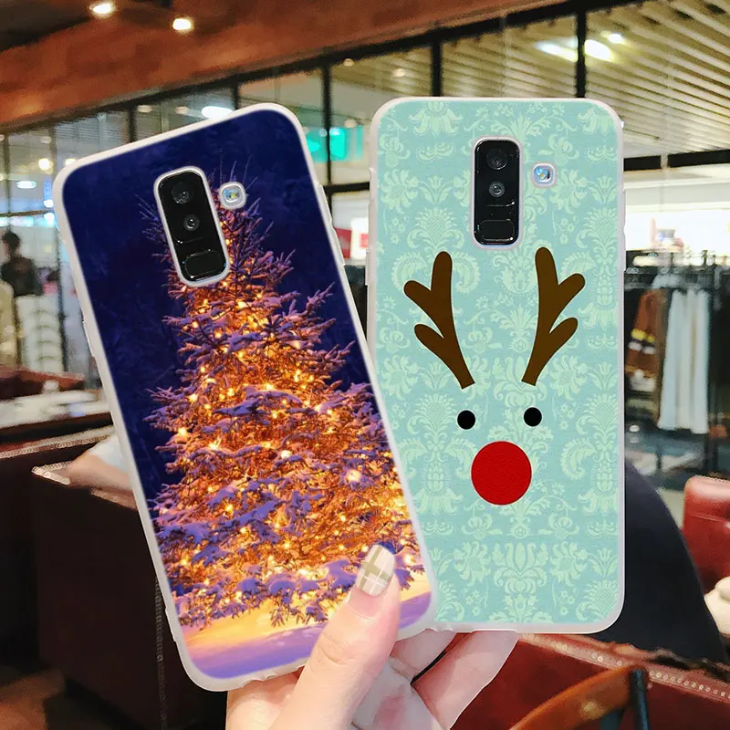 Силиконовый чехол для телефона новогодние подарки Рождество Samsung Galaxy A8S A6S A9 A8 Star A7