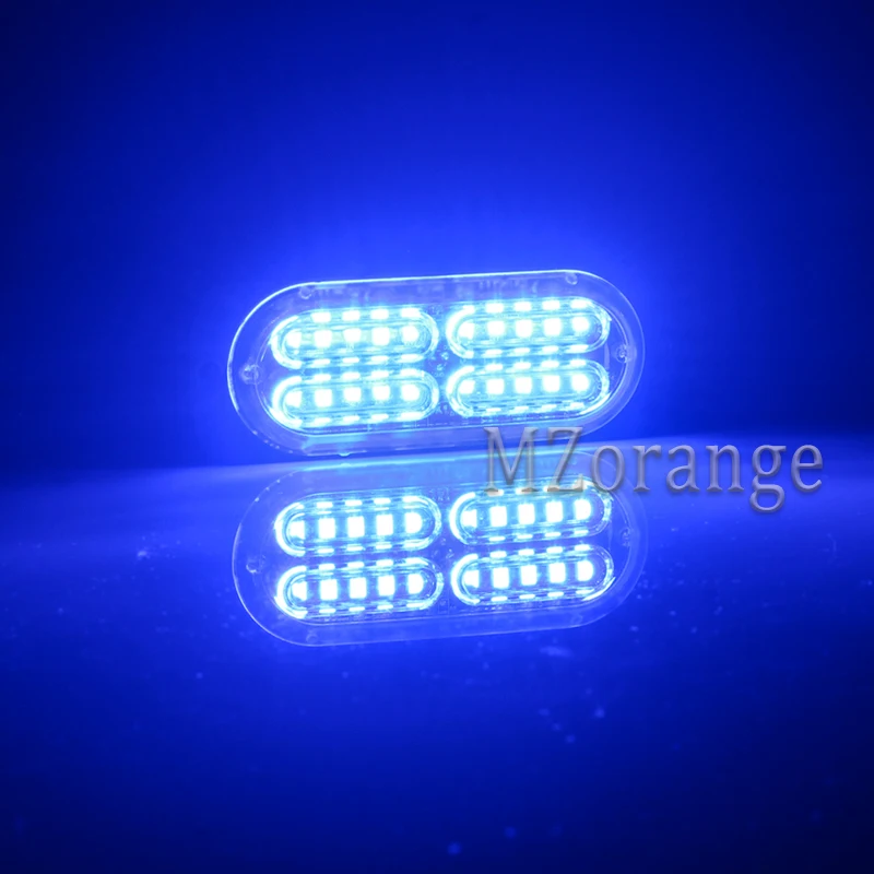 MZORANGE ультра-тонкий, можно использовать при аварийной ситуации Strobe Предупреждение мигающий светильник высокого Мощность Водонепроницаемый 12 V-24 V 20 светодиодный автомобиль Грузовик Мотоцикл