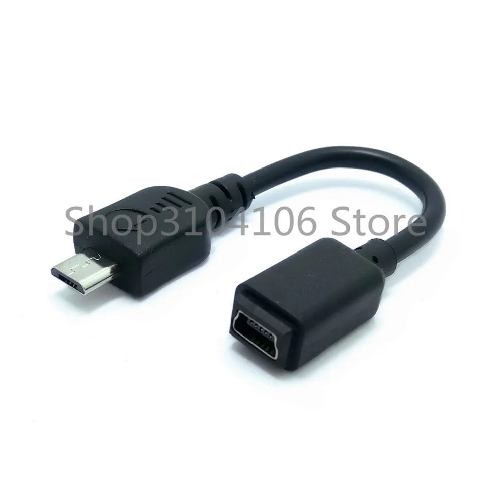 Короткий прямой мини USB переходник мама к Micro папа для мобильных телефонов и