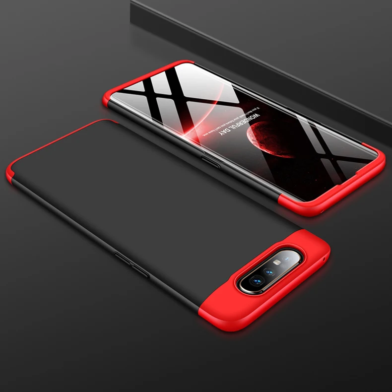 black Red Чехол для samsung Galaxy A80, роскошный защитный чехол с магнитным кольцом, противоударный чехол для samsung A80, SM-A805F корпус - Цвет: black Red