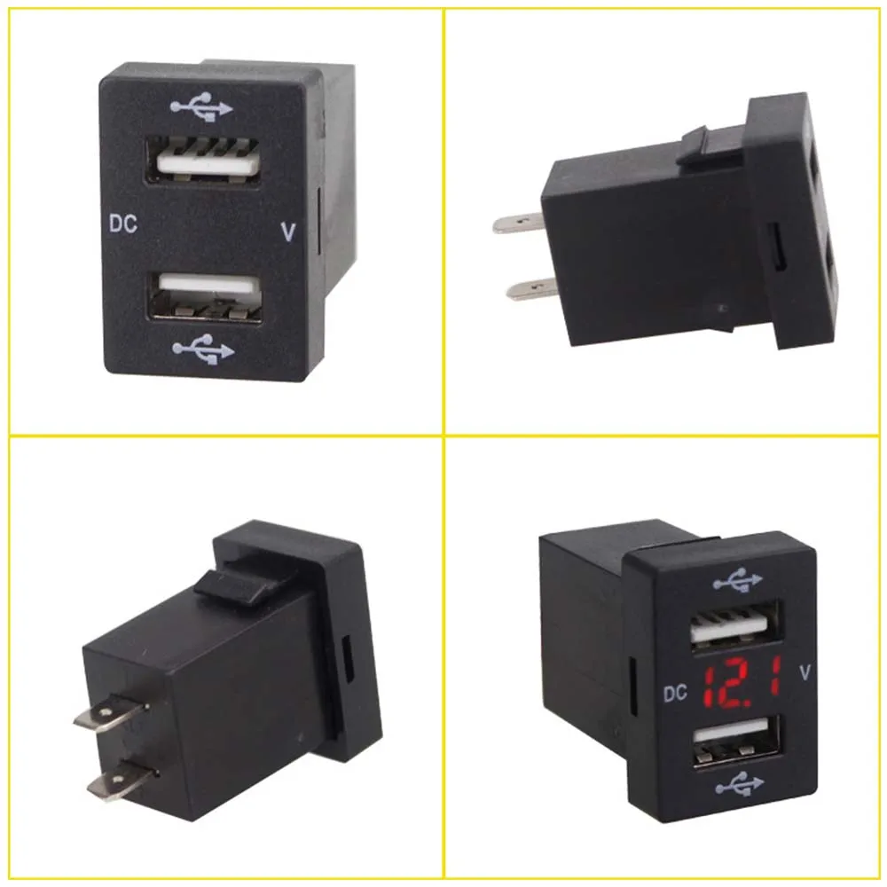 Новый 12V двойной USB зарядное устройство LED автомобильный прикуриватель 4.8A