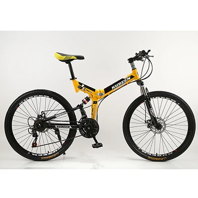 yellow 300c KUBEEN горный велосипед 26 дюймовый стальной 21 скорость велосипеды двойной дисковые тормоза с переменной скоростью дорожные велосипеды гоночный велосипед BMX велосипед - Цвет: yellow 300c