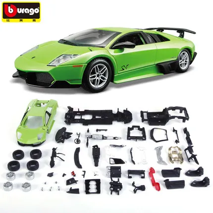 DIY сборные автомобили Gallardo сплав модель автомобиля 1:24 LP670-4 Коллекция спортивных автомобилей модель цветная коробка игрушки подарок - Цвет: lp670