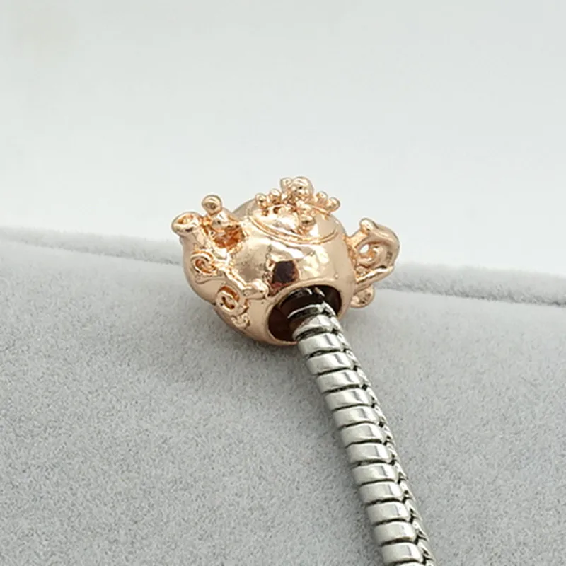 TTBEADS 1 шт. европейские Подвески из розового золота подходят для изготовления
