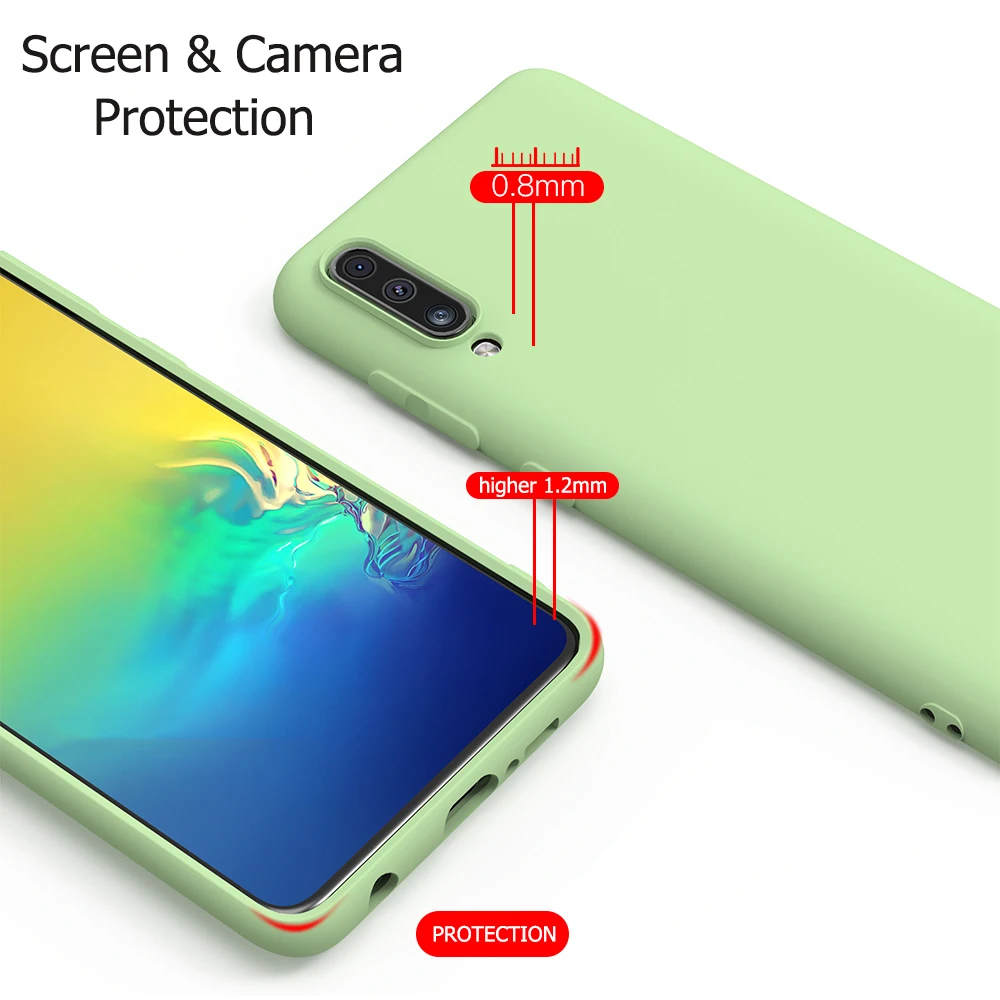 Чехол для Samsung Galaxy A70 жидкий силиконовый ТПУ мягкий чехол J4 J6 A6 Plus 2018 A30 A50 чехлы