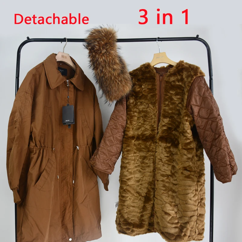 Winter Jacket Women 2018 Brand Real Raccoon Fur Collar Hooded Down Parka Female Outwear For Women's Warm Slim Jackets And Coats | Женская