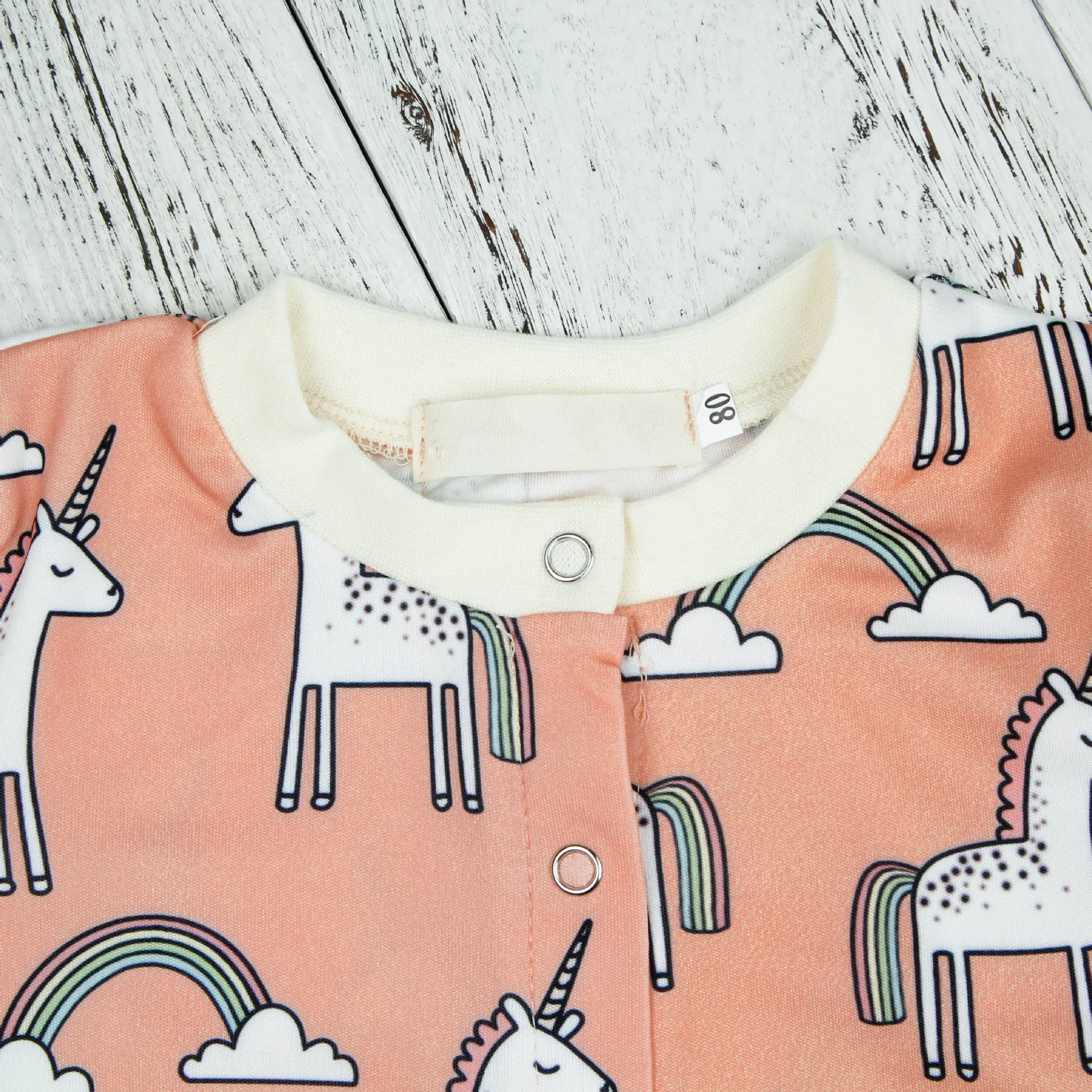2018 Newborn Baby Clothes Spring New Cartoon Horse Rompers Long Sleeve One-pieces Rainbow Jumpsuit Boy Girl Clothing | Детская одежда и