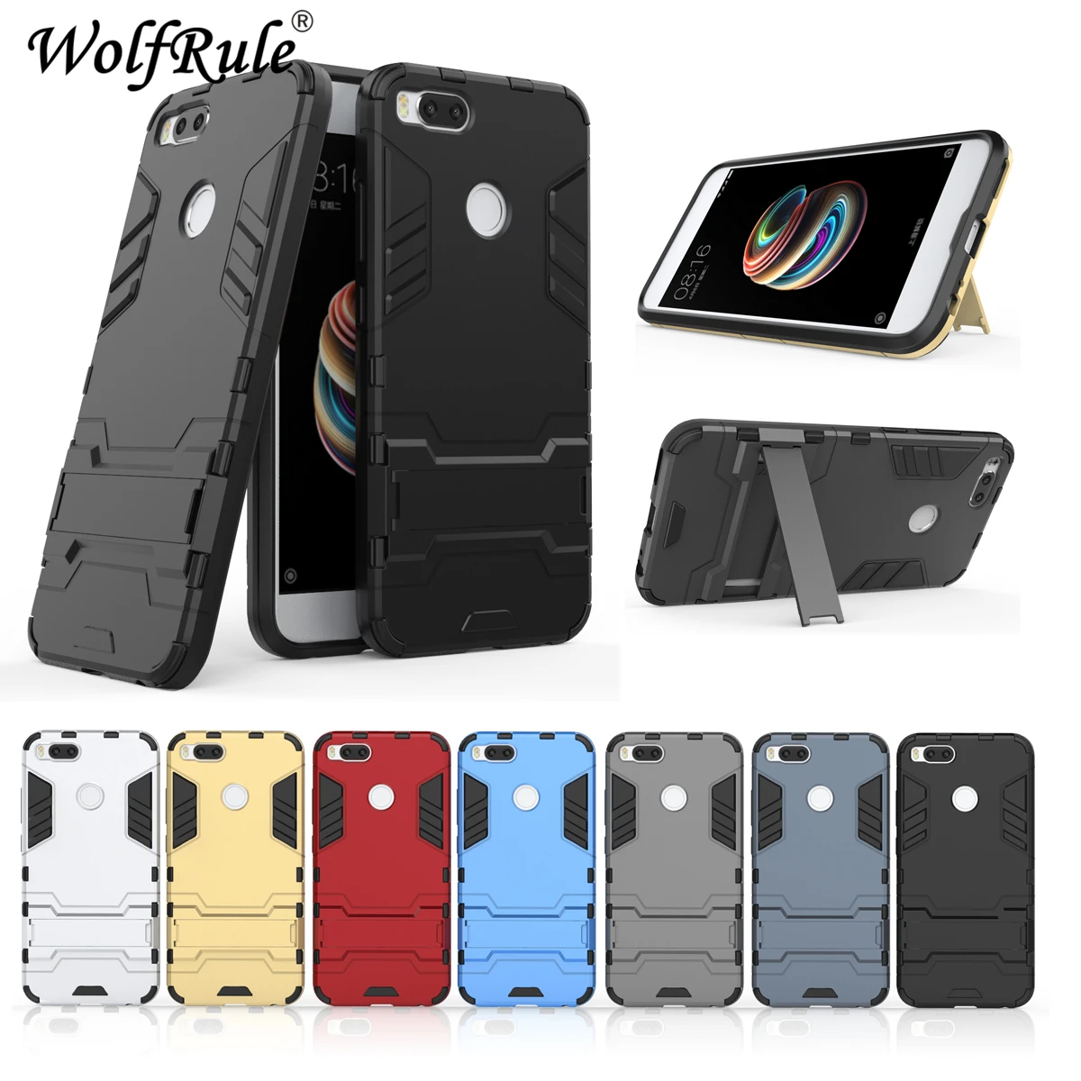Чехол WolfRule для Xiaomi Mi A1 чехол силиконовая резиновая броня робота жесткая задняя