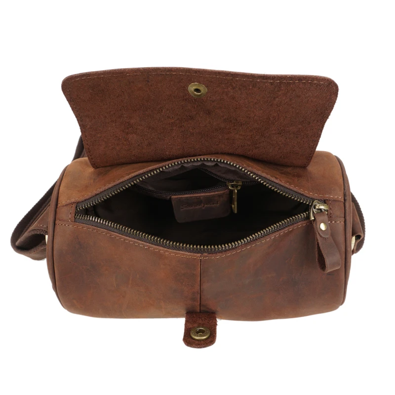 Сумка мессенджер SIMLINE из натуральной коровьей кожи Мужская винтажная