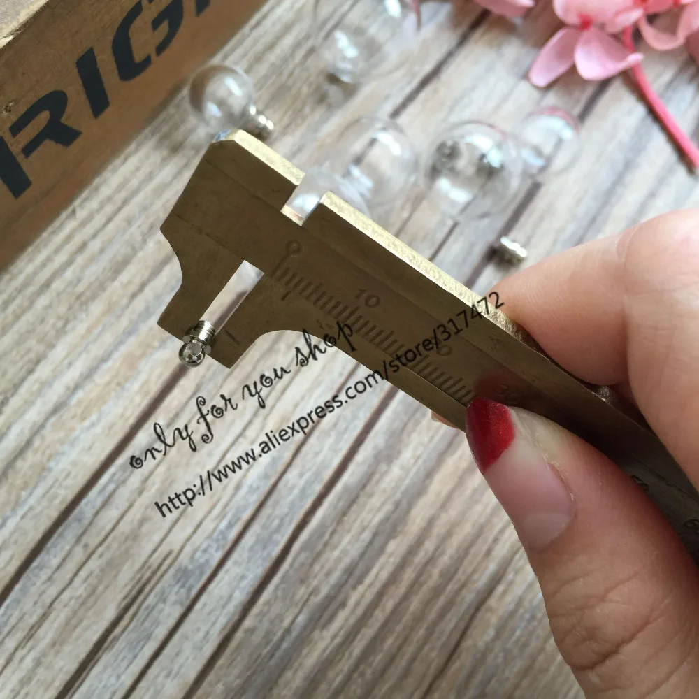 Прозрачная винтовая крышка стеклянная шариковая подвеска с металлической