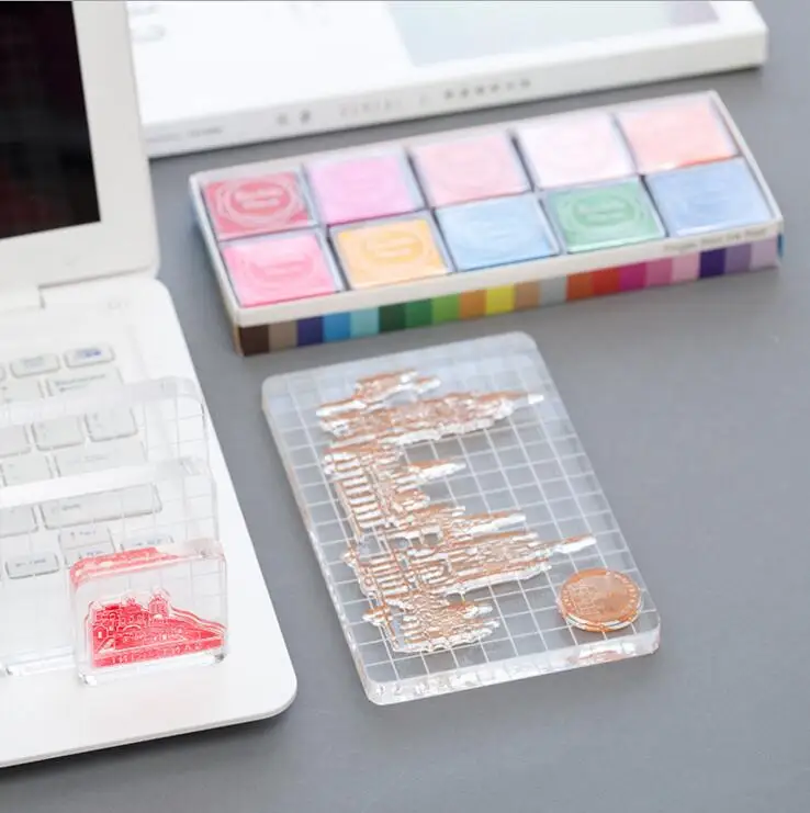 1 шт. DIY прозрачный штамп акриловый блок Pad Скрапбукинг цветной процесс необходимые инструменты ручной работы акриловые паштет детские игрушки