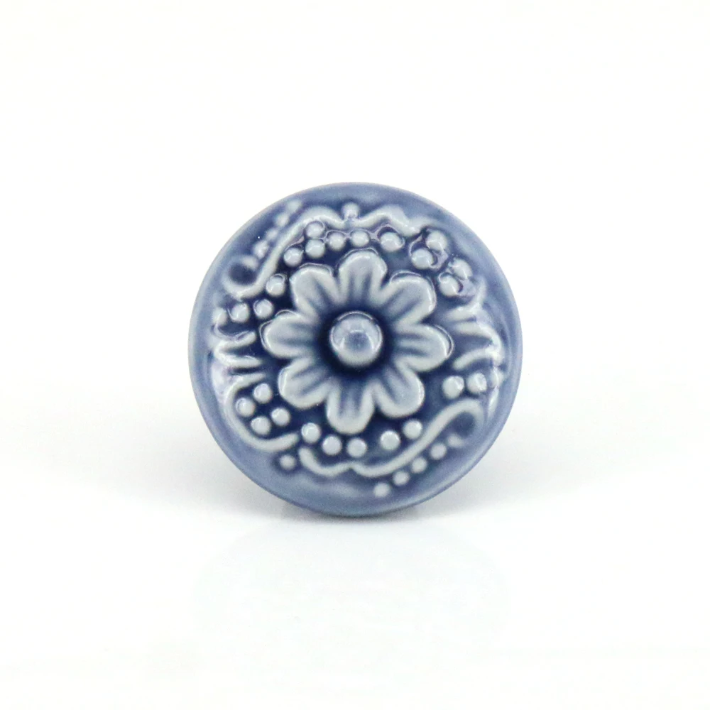 4 шт. Ретро винтажная круглая керамическая ручка выдвижного ящика Ручка шкафа