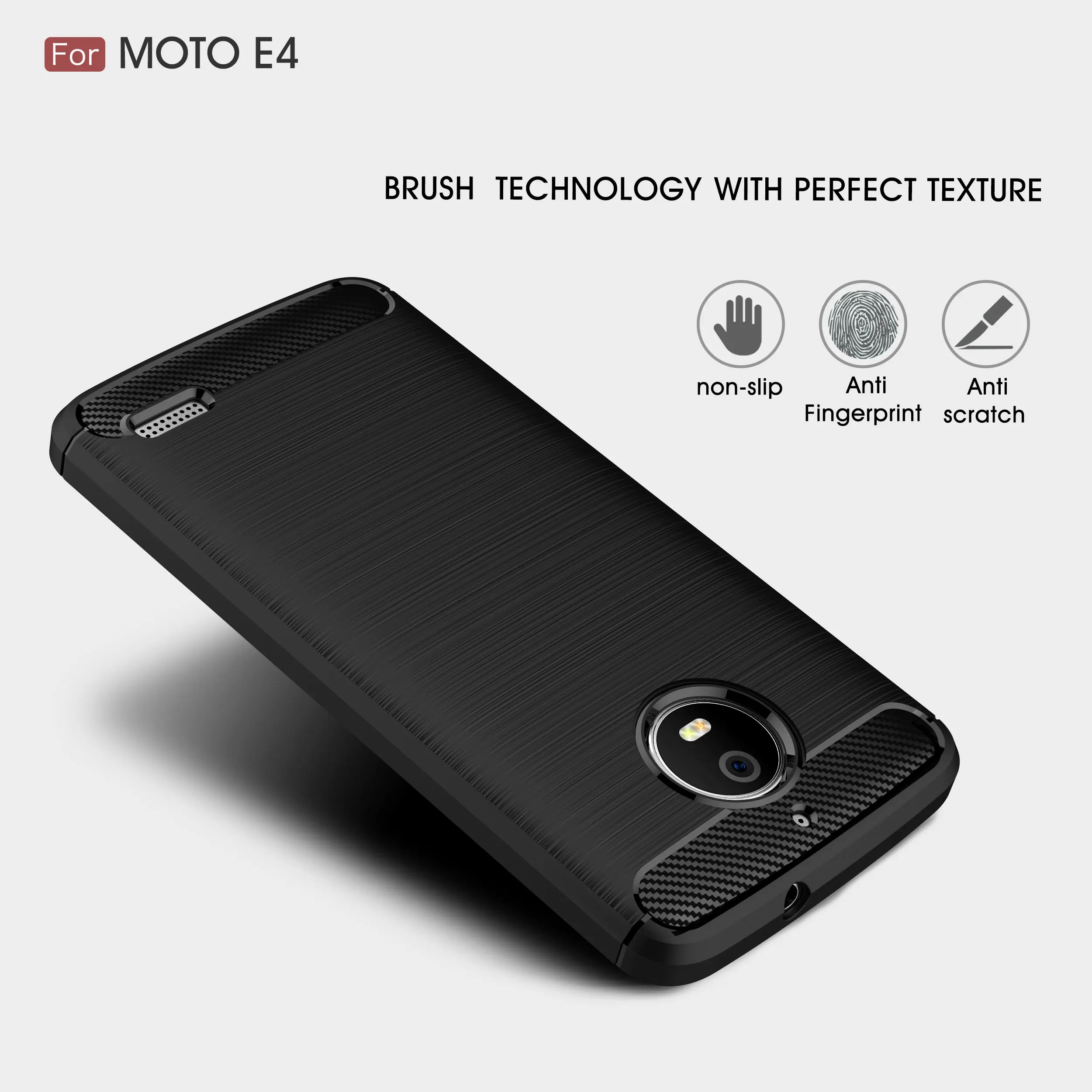 Чехол wolfrole для Motorola Moto E4 Ударопрочный Мягкий матовый чехол из ТПУ телефона Coque