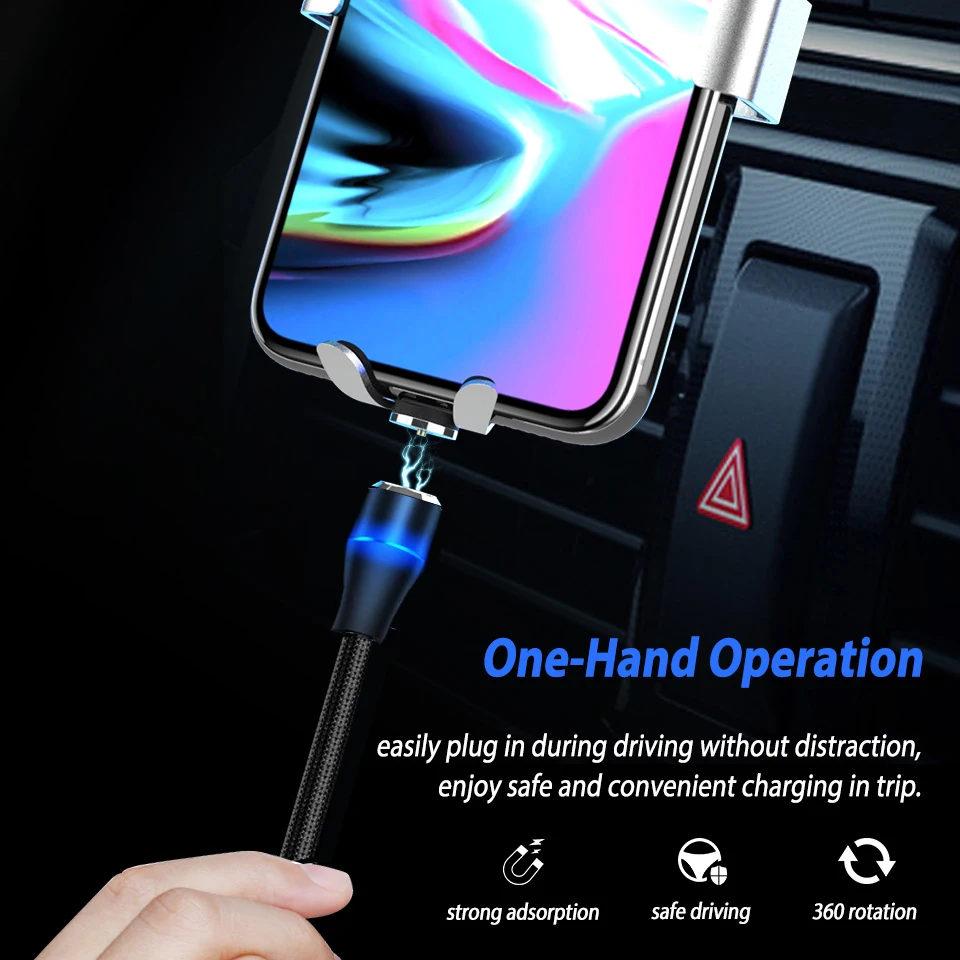 Магнитный зарядный кабель 3A Micro Usb Type-c для Samsung Galaxy S9 8 A9 A50 A70 Xiaomi mi a2 | Мобильные