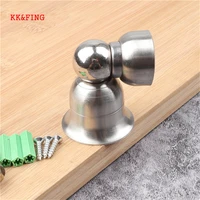 kkfing 7 5cm magnetic door stops stainless steel door stopper home bathroom bedroom toilet floor hardware fitting with screws