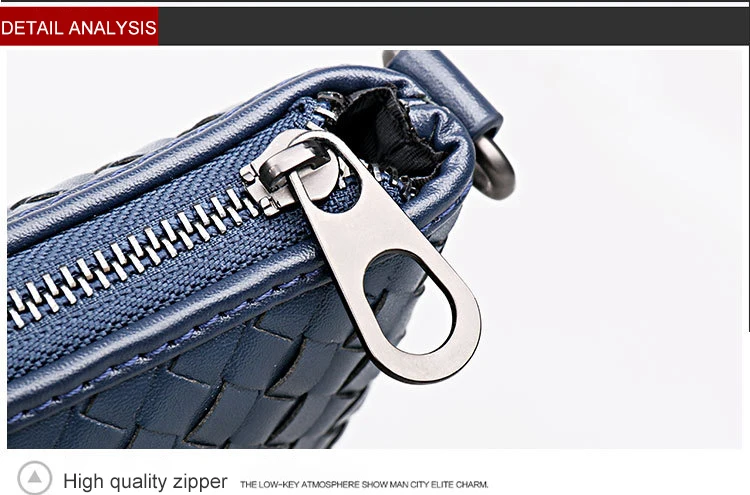 Модный мужской тканый кошелек из натуральной кожи большой емкости ручная сумка бумажник высокого качества из воловьей кожи ручной мужской захватывающий пакет