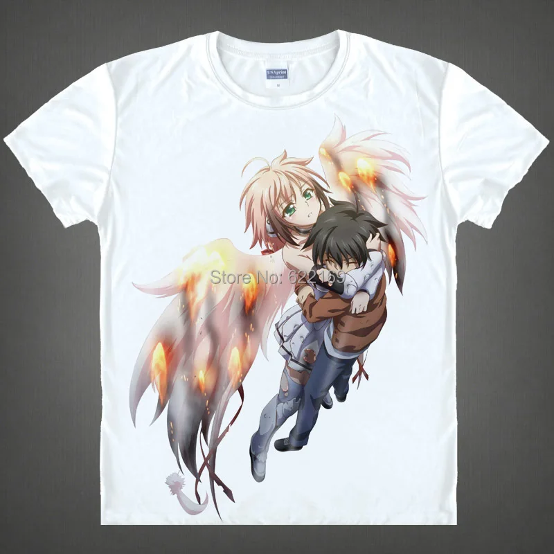Japanese Heaven's Lost Property anime t-shirt Ikaros Astraea cotton shirt Cosplay christmas Costumes clothing | Мужская одежда