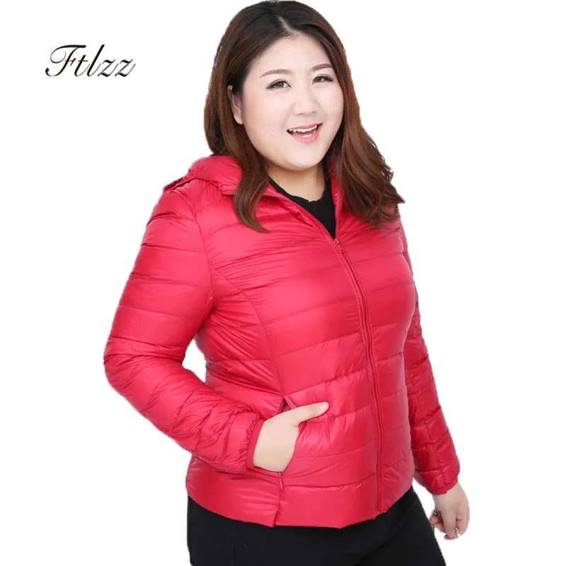 Новые осенне-зимние куртки женские тонкие большие размеры 4xl 5xl 6xl легкие пуховики