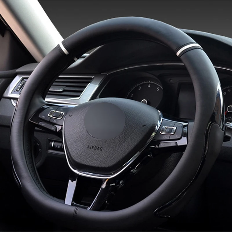 HuiER чехол рулевого колеса автомобиля D форма 6 цветов для Volkswagen VW Golf R Alltrack Passat Nissan