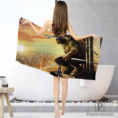 Face or Bath Towel Таможня Черепашки Ниндзя-(2) тряпка для ванной комнаты полотенце s лицо полотенце/банное полотенце Душ Полотенце s Размер 33x74 см/72x143 см#18-12-16-02-63 - Цвет: Face or Bath Towel