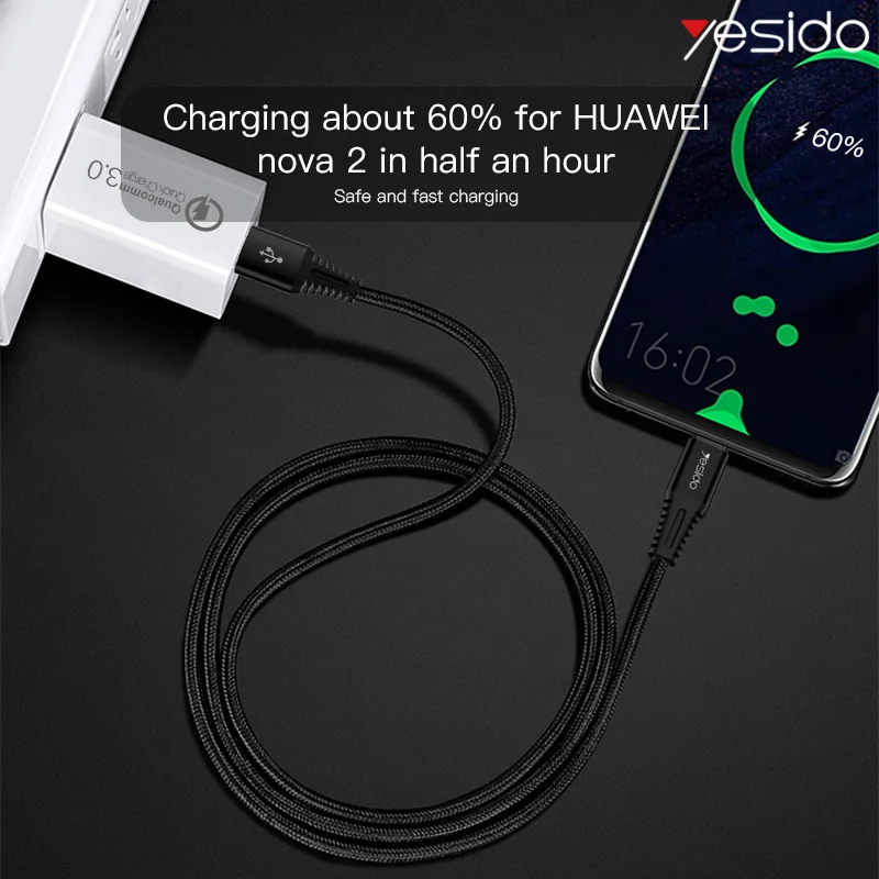 Yesido CA31 5A usb type C кабель для samsung S10 S9 S8 Plus Xiaomi huawei USB C кабель для быстрой зарядки type-c кабель