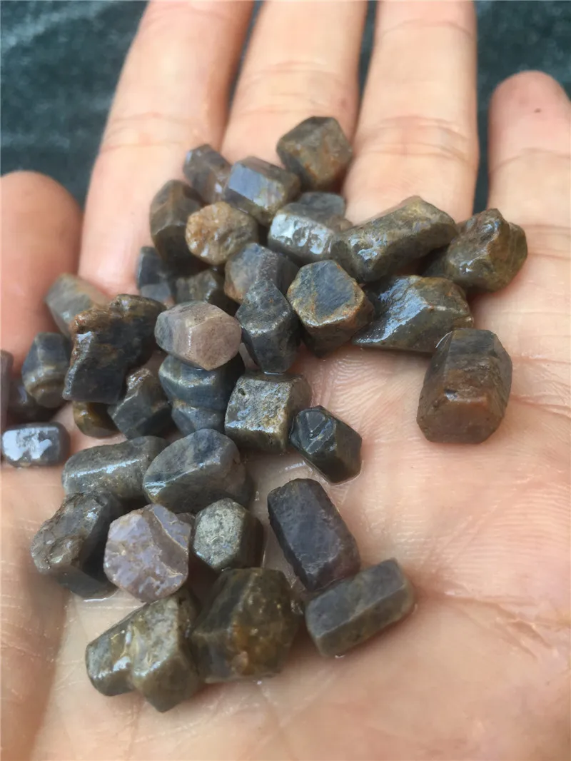 

100g natural minerals small size Madagascar lilac corundum rough stones raw gemstones specimens healing crystals making jewelry