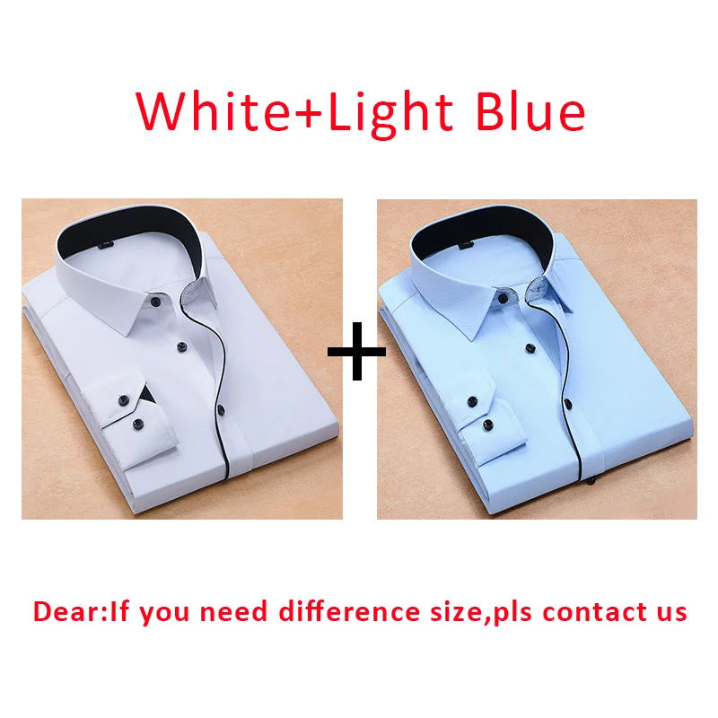 white and light blue Новое поступление, мужская рубашка, модная, повседневная, с длинным рукавом, Мужская одежда, Social, бизнес бренд, рубашка, мягкая, для свадьбы, белые рубашки, DS278 - Цвет: white and light blue