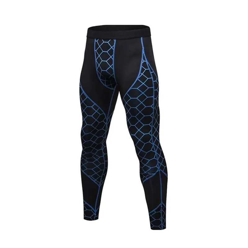 BLUE-PANTS Мотоцикл Для мужчин Thermo Нижнее бельё Спорт быстрое высыхание пот Фитнес базовых слоев костюмы плотно топы и штаны Спортивная одежда, нижнее белье - Цвет: BLUE-PANTS