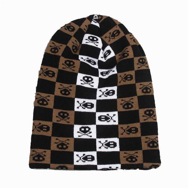 Мужская Вязаная Шапка бини в стиле панк рок|beanie cap|slouchy beaniewinter hat |