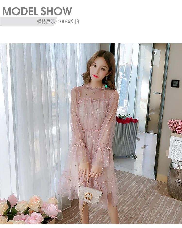 Новинка 2019 года сезон весна лето газовое платье принцессы для девочек со