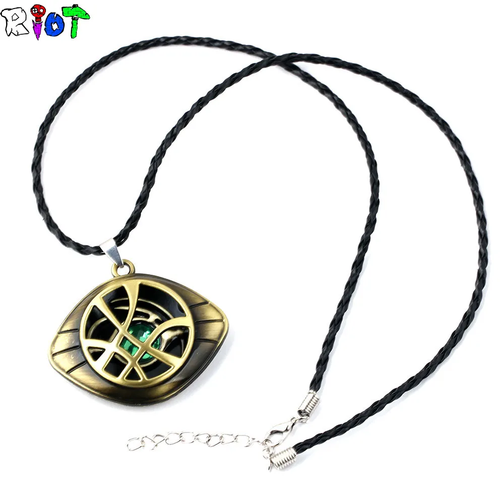 Доктор странные ожерелья для мужчин Античная бронзовая подвеска в форме глаза с