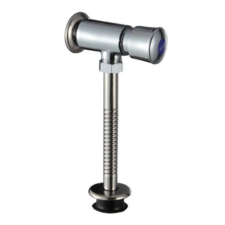 

Vidric Conceale Urinal flush valve chrome, Hand press control WC flush valve, Copper public toilet flush valves time delay