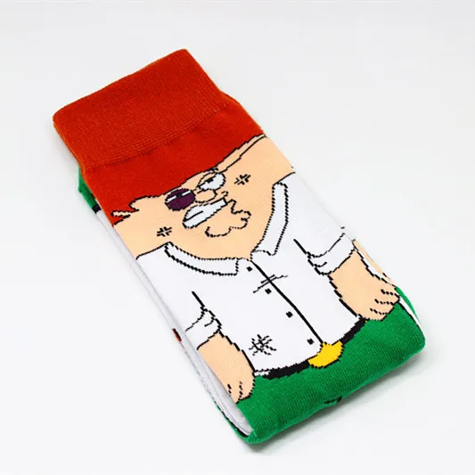Creative anime print socks fashion funny novelty cartoon men women sock comfort happy colorful stitching cotton Skateboard socks - Цвет: 7